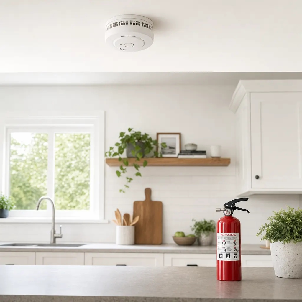 Sotare på taket på en svensk villa, exempel på lagstadgad sotning och brandskyddskontroll