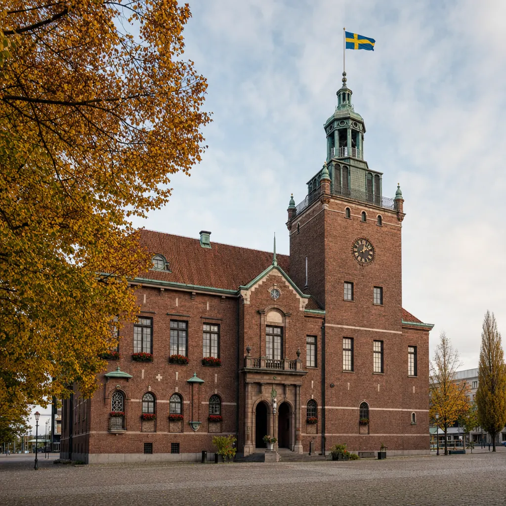 Karta över Sverige med Dina Försäkringars fem regionala bolag markerade – Göta, Mitt, Nord, Syd och Väst