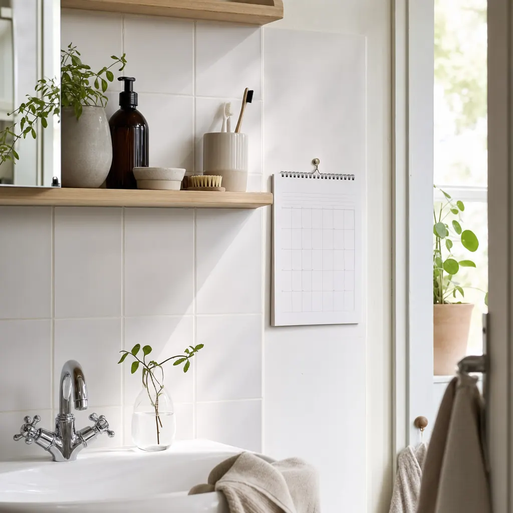 Renoverat svenskt badrum med tätskikt och kakel — exempel på våtrum vars ålder styrs av tätskiktet