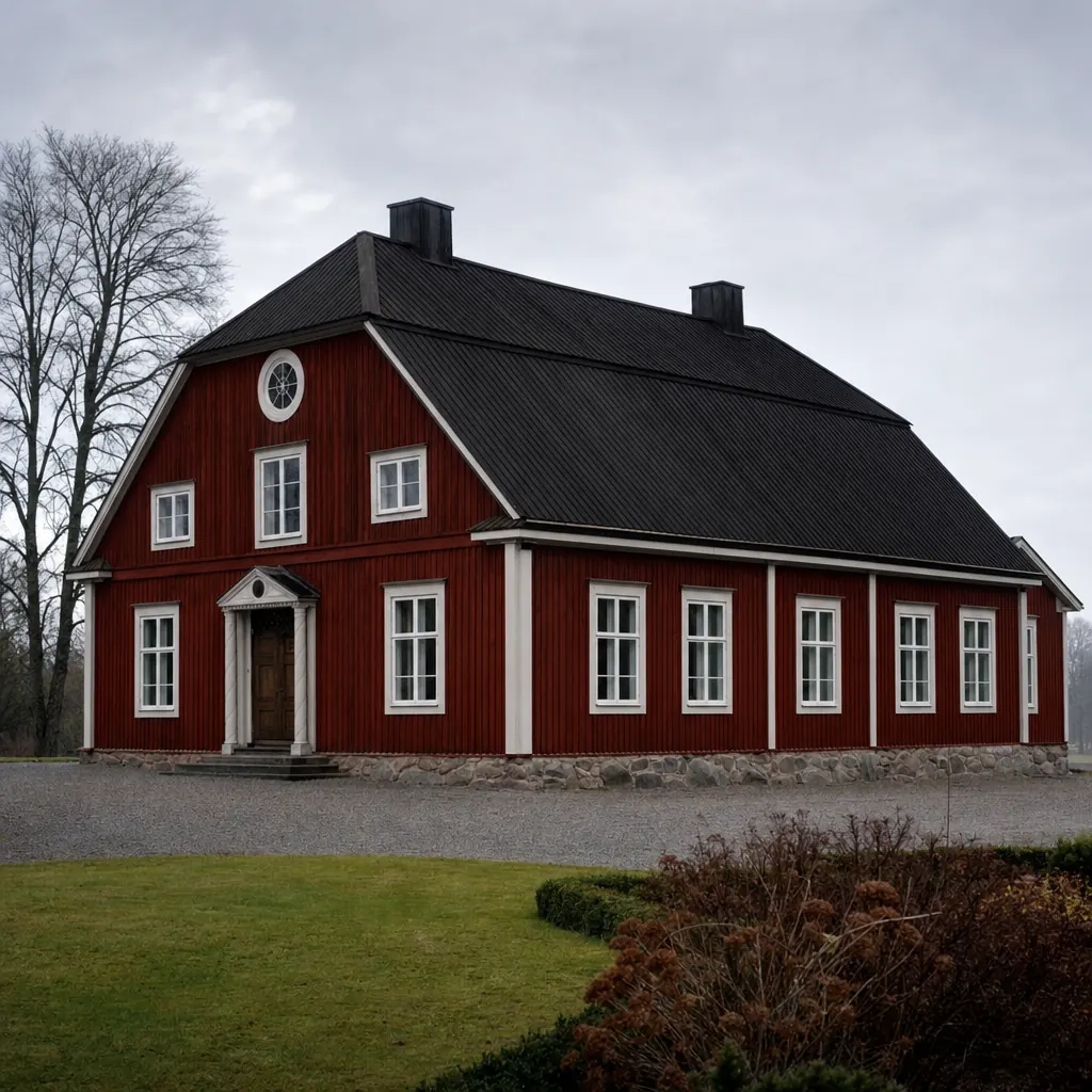 Sekelskifteshus i panel med snickarglädje på fasaden — exempel på kulturhistoriskt värdefull bebyggelse som ofta kräver specialvärdering i villaförsäkringen